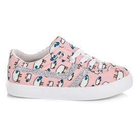 Kylie Sneakers i lam lyserød