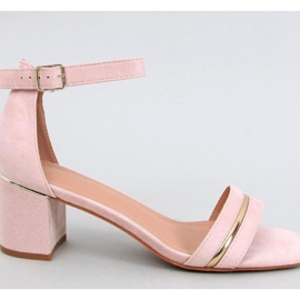 Pink lavhælede sandaler lyserød