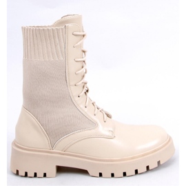 Støvler med elastisk overdel Cass Beige - Inello