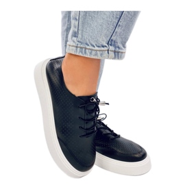 Sorte gennembrudte sneakers