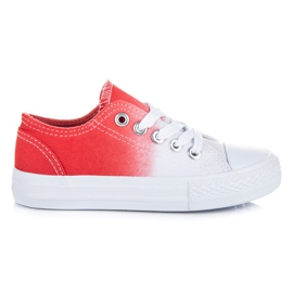 Kylie Børns Ombre sneakers rød hvid