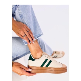 Essa BEIGE/GRØN damesneakers - Inello