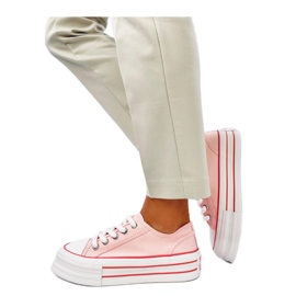 Pink dobbeltsål sneakers lyserød