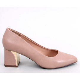 Kerrigan Khaki bred hæl pumps - Inello beige
