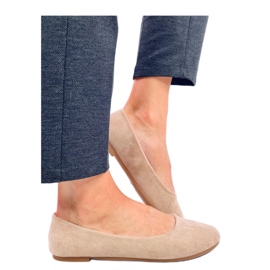 Klassiske ruskindsballerinaer Khaki beige