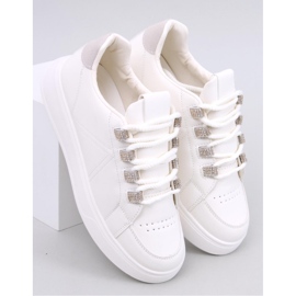 Sadri Beige sneakers med tykke snørebånd - Inello