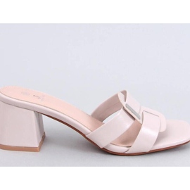 Sandal Elegante højhælede flip-flops Lafar Beige - Inello