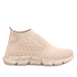 Dart Beige strømpe sportssko - Inello