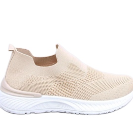 Suare Beige strømpe sportssko - Inello