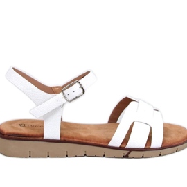 Hvide damesandaler