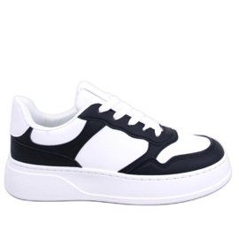Højsålede sneakers til kvinder Sort hvid