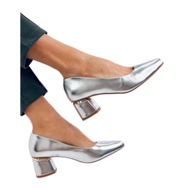 Shers Silver højhælede pumps - Inello grå