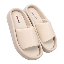 Fontes Beige blød damesandal - Inello