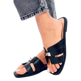 Daudi Black flip-flops sandal til kvinder - Inello sort