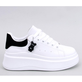 Liezel HVID/SORT kile sneakers med vedhæng - Inello