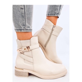 Gavins Beige Pu Chelsea støvler - Inello