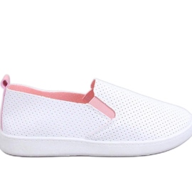 Jousse HVID/ROSA slip-on sneakers - Inello lyserød
