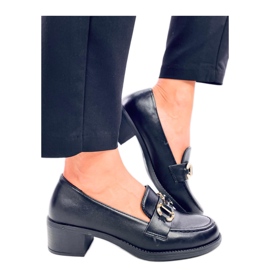 Rabier Sort bredhælede pumps - Inello
