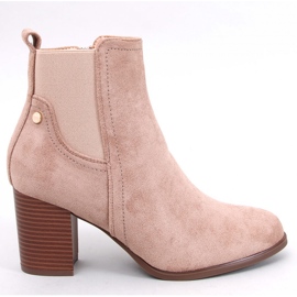Klassiske højhælede ankelstøvler Rosey Khaki - Inello beige