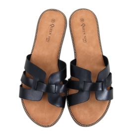 Charnes Sort sandal med flip-flops til kvinder - Inello