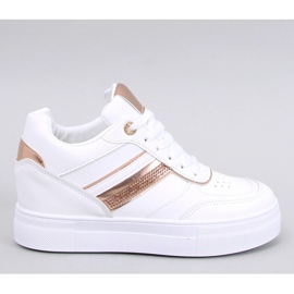 Eyson WHITE/CHAMPAGNE wedge sneakers - Inello hvid