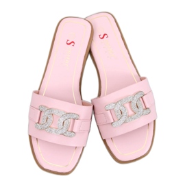 Mille Pink rhinestone flip-flops sandal - Inello lyserød