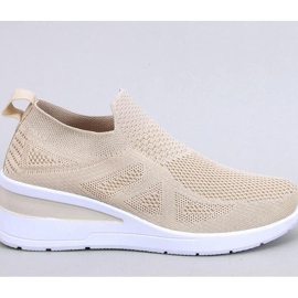 Bayol Beige sok wedge sneakers - Inello