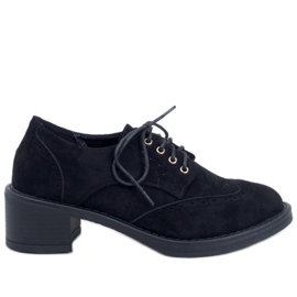 Vedra Black højhælede loafers - Inello sort