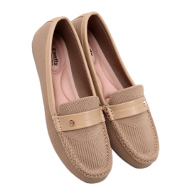 Bløde damemokkasiner Yuriko Kaki - Inello beige