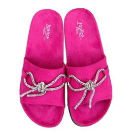 Sandal Cork flip-flops med zirkoner Dietz Fuchsia - Inello lyserød