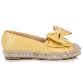 Vices Espadriller på platformen med en sløjfe gul