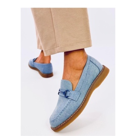 Dame ruskindsmokkasiner fra States Jeans - Inello blå