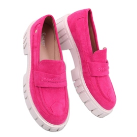 Chandra Peach platform loafers - Inello lyserød