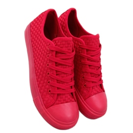 Sears Røde ensfarvede sneakers - Inello
