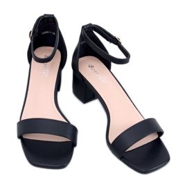 Bronx Black højhælede sandaler - Inello sort