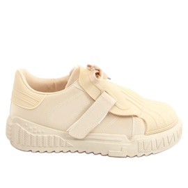 Beige sneakers til kvinder NB513P Beige - Inello