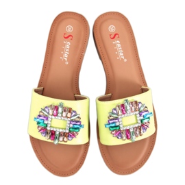 Sandal Flip-flops med farverige sten Lowell Green - Inello grøn