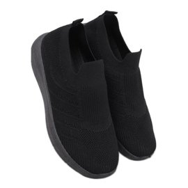 Groppi Allblack slip-on strømpesko - Inello sort