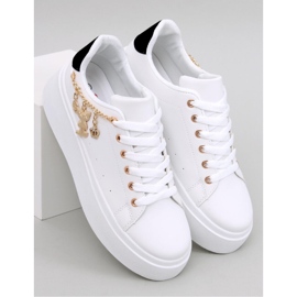 Platform sneakers med vedhæng Larcome HVID/SORT - Inello