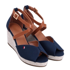 Berna Navy sandaler med åben tå - Inello