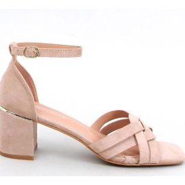 Sabines Khaki højhælede damesandaler - Inello beige