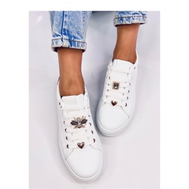 Yared WHITE/GULD platform sneakers - Inello hvid