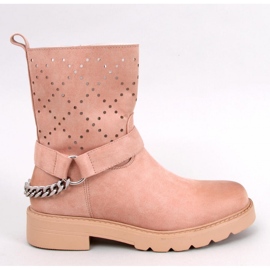Issey Khaki gennembrudte ankelstøvler - Inello beige
