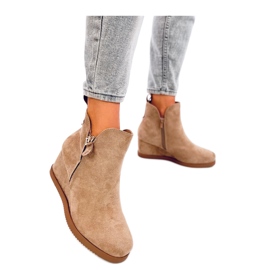 Paxten Khaki kile-ankelstøvler i ruskind - Inello beige