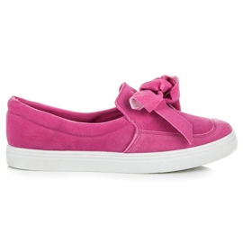 Seastar Suede sneakers med sløjfe lyserød