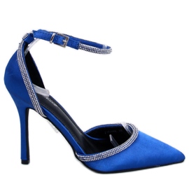 Conway Blue stilet pumps med rhinestones - Inello