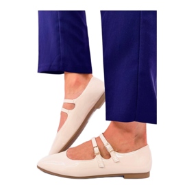 Patent Mary Jane Liths Beige balletlejligheder - Inello
