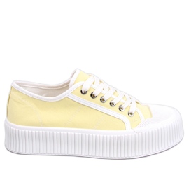 Platformsneakers til kvinder Dors Yellow - Inello gul