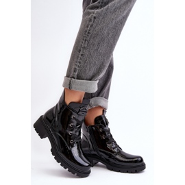 Step in style Støvler Model S.Barski HY93-91 Sort Lakier - Træd med stil