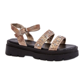 Step in style Sandaler Model Arcida 100-396 Guld/Beige - Træd i stil